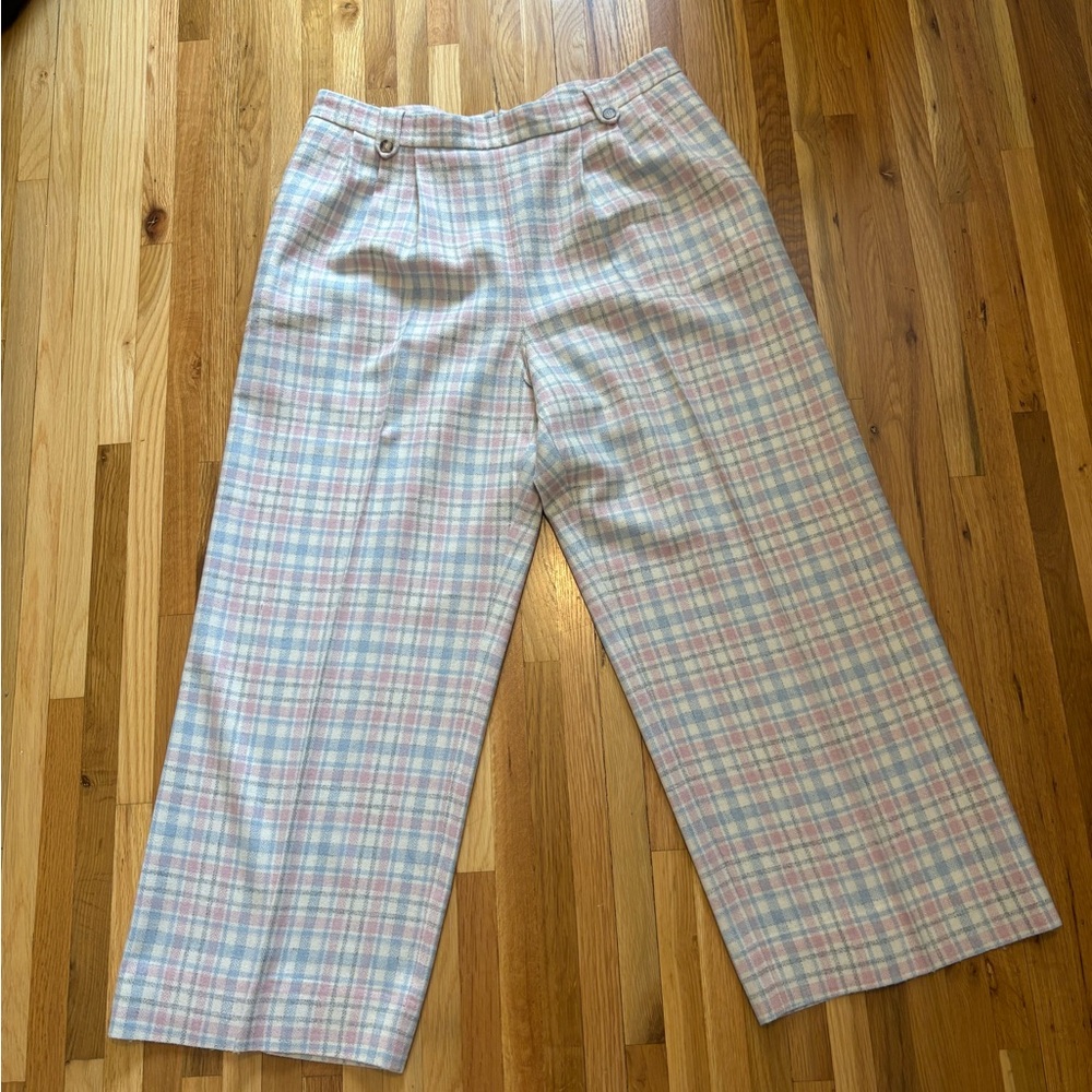 Sezane Plaid Trousers in Pastel Shades - Picture 5 of 12